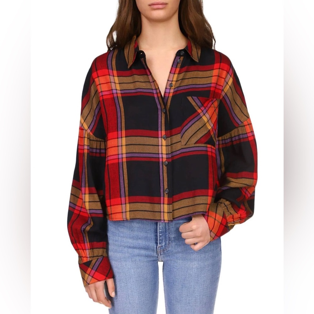 Sanctuary Cropped Cabin Flannel